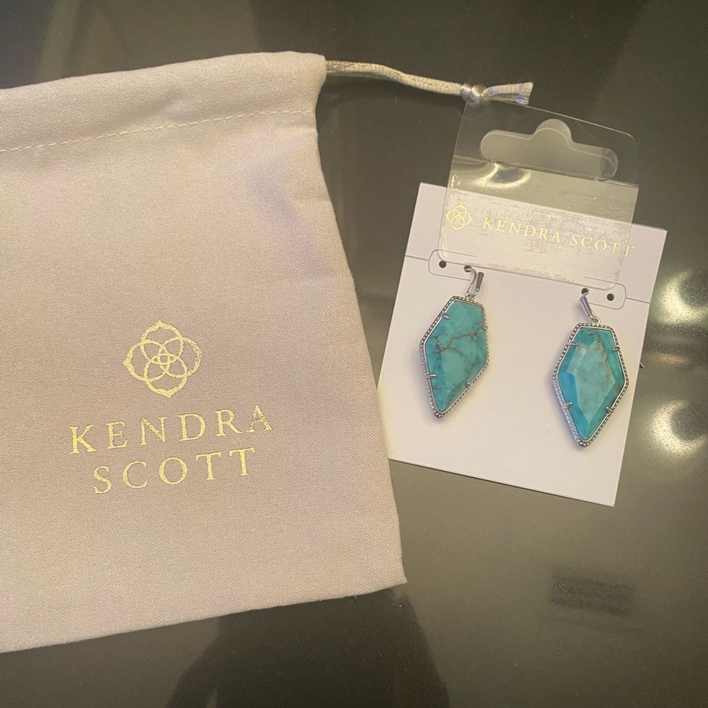 Kendra Scott Framed Tessa Drop earrings /turquoise